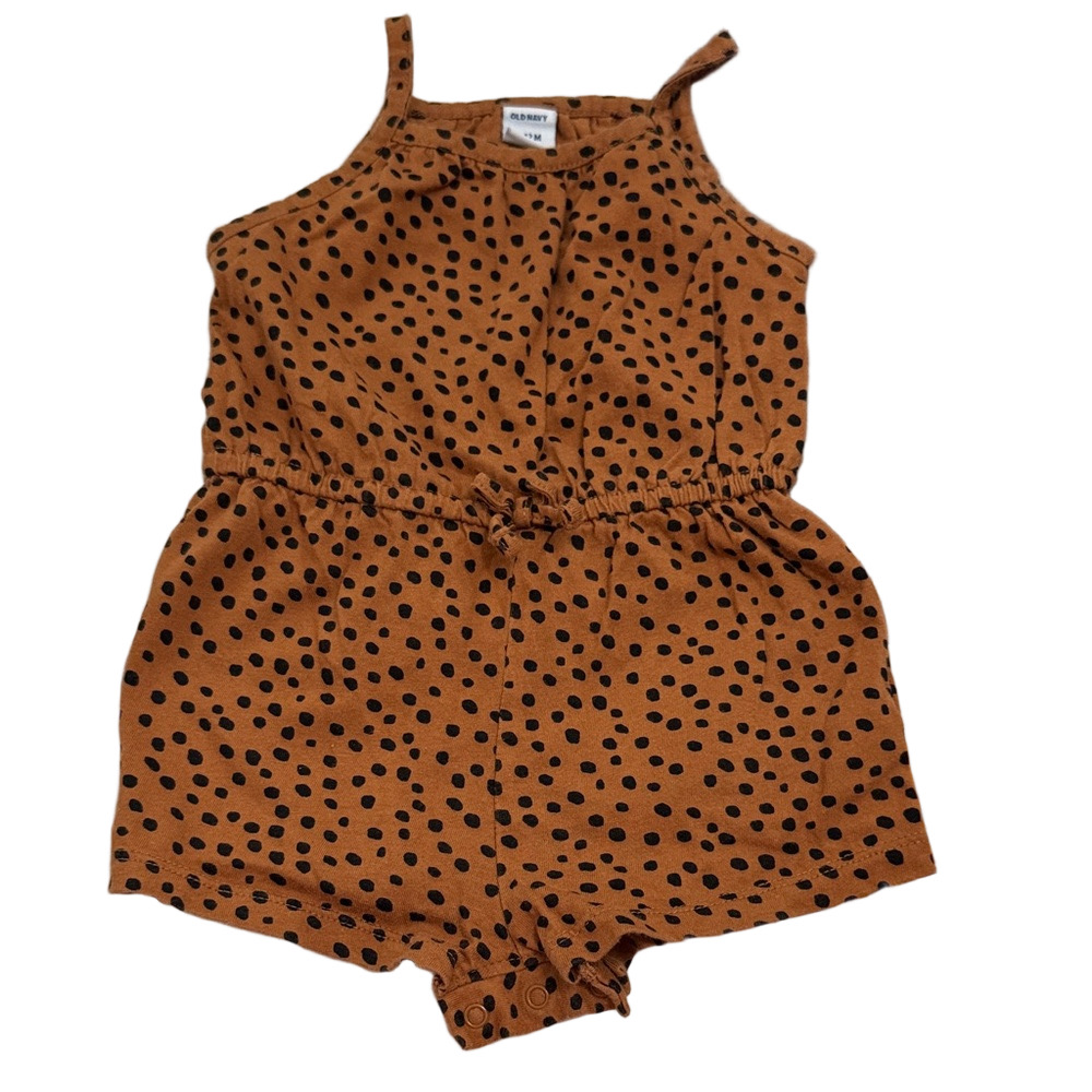 Old Navy Kids Brown and Black Polka Dot Bodysuit